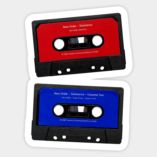 Substance: Cassette Tape 1 & 2 Sticker by Scum & Villainy